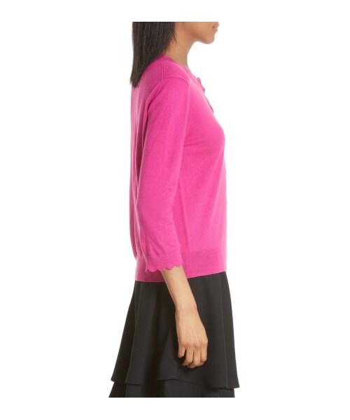 kate spade new york（ケイトスペード ニューヨーク）の「Women's Kate Spade New York Scallop Silk Blend Cardigan（カーディガン/ボレロ・レディース・Pink・XX-Small/X-Small）」の5枚目の写真