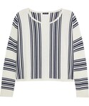 Splendid | Splendid - Bayside Striped Stretch-knit Sweatshirt - Off-white(運動衫)