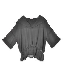 flower | peplum marine top～ﾍﾟﾌﾟﾗﾑﾏﾘﾝﾄｯﾌﾟ(Tシャツ/カットソー)