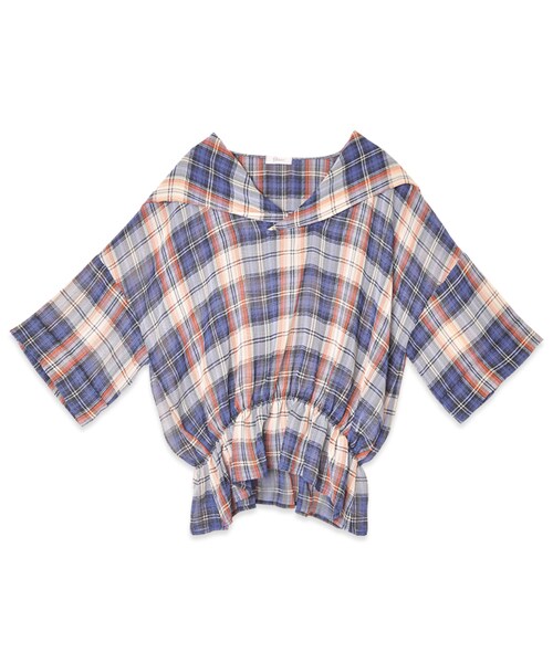 flower(フラワー)の「peplum marine top~ペプラムマリントップ(Tシャツ/カットソー・レディース・black/beige・FREE)」の2枚目の写真