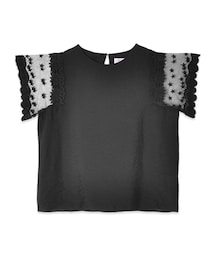 flower | wonder lace top～ﾜﾝﾀﾞｰﾚｰｽﾄｯﾌﾟ(Tシャツ/カットソー)