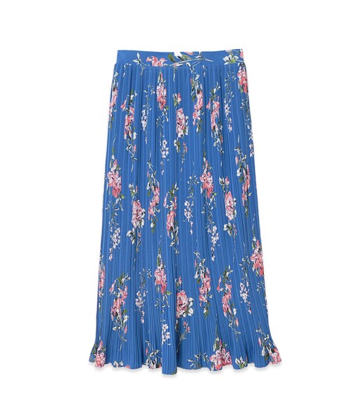 flower（フラワー）の「summer botanical skirt ～ｻﾏｰﾎﾞﾀﾆｶﾙｽｶｰﾄ（スカート・レディース・white/blue・FREE）」の2枚目の写真