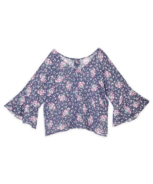 flower（フラワー）の「breeze short gown～ ﾌﾞﾘｰｽﾞｼｮｰﾄｶﾞｳﾝ（カーディガン/ボレロ・レディース・pink/navy・FREE）」の2枚目の写真