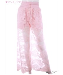 Bobon21 | フラワーレースワイドパンツ-全３色-(その他パンツ)
