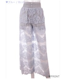 Bobon21 | フラワーレースワイドパンツ-全３色-(その他パンツ)