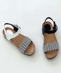 SOVOMALL | ストライプ柄ポイントサンダル(サンダル)