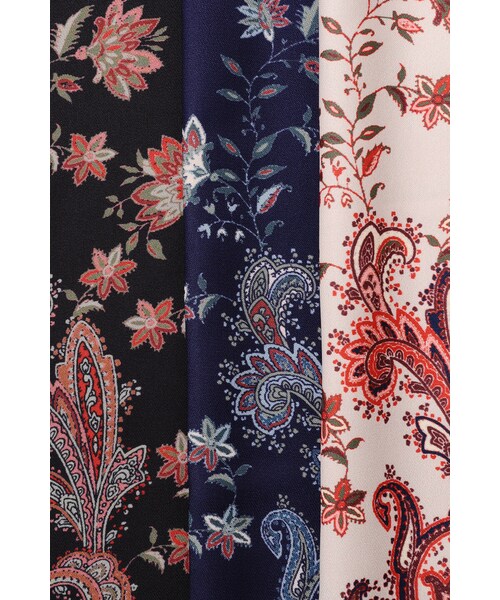 EGOIST（エゴイスト）の「フラワーペイズリーワイドパンツ（パンツ・レディース・BLACK/NAVY/BEIGE・Size : F /）」の6枚目の写真