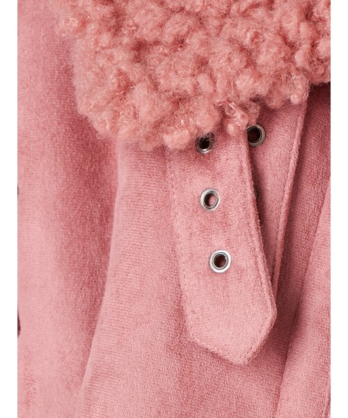 MURUA（ムルーア）の「フェイクムートンルーズブルゾン（ジャケット/アウター・レディース・アイボリー/ブラック/ピンク/イエロー）」の14枚目の写真