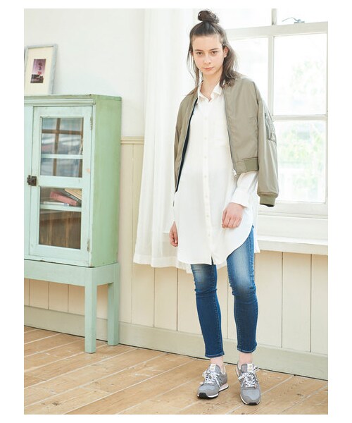 earth music&ecology（アースミュージックアンドエコロジー）の「New Balance CW420×earth スニーカー（シューズ・グレー/ネイビー・23cm/5cm/24cm）」の16枚目の写真