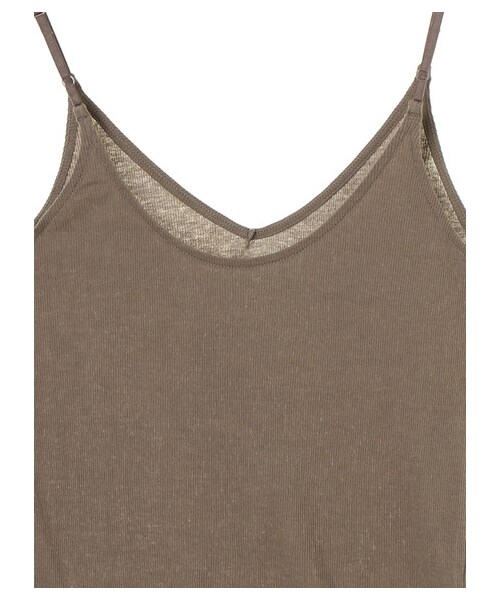 GARAGE OF GOOD CLOTHING(ガレージオブグッドクロージング)の「KAU テレコキャミソール(トップス・オフホワイト/ブラック/グレーベージュ・F)」の6枚目の写真