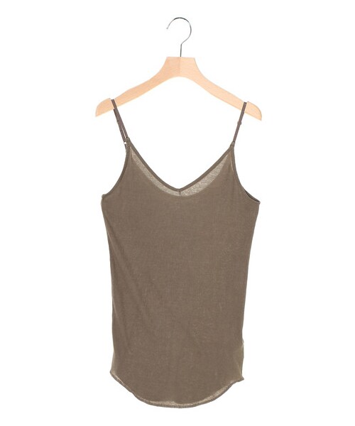 GARAGE OF GOOD CLOTHING(ガレージオブグッドクロージング)の「KAU テレコキャミソール(トップス・オフホワイト/ブラック/グレーベージュ・F)」の1枚目の写真