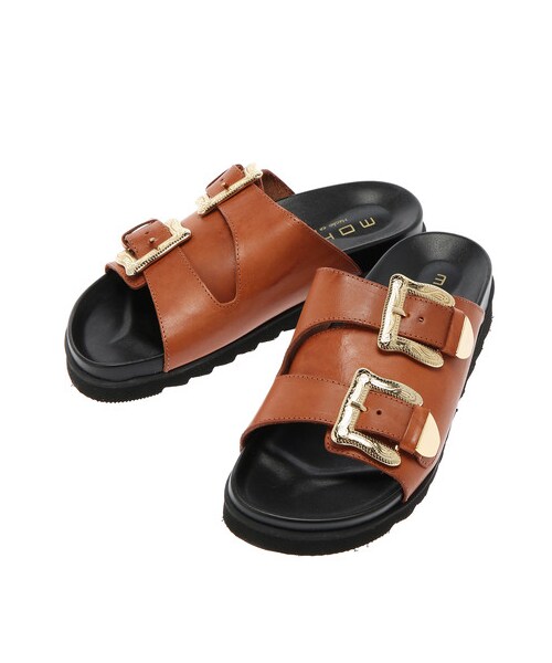 GARAGE OF GOOD CLOTHING（ガレージオブグッドクロージング）の「【Select item】MOHI ダブルバックルサンダル（シューズ・ブラック/キャメル・35/36/37/38）」の9枚目の写真