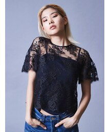 GARAGE OF GOOD CLOTHING | 【Select item】AULA AUL ショートスリーブレースブラウス(トップス)