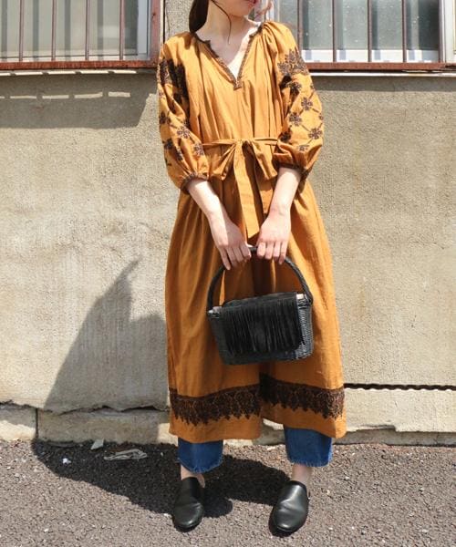 MJUKA.（ミューカ）の「刺繍マキシワンピース（）」 - WEAR 