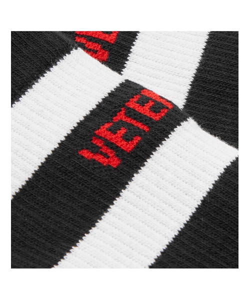 VETEMENTS（ヴェトモン）の「Vetements + Reebok Ribbed Striped Cotton-Blend Socks（ソックス/靴下・メンズ・Black・43-46/39-42）」の3枚目の写真