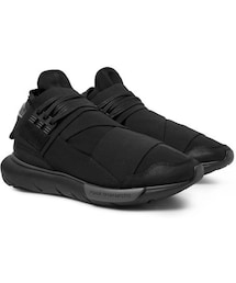 Y-3 | Y-3 Qasa Suede And Leather-Trimmed Mesh High-Top Sneakers(スニーカー)