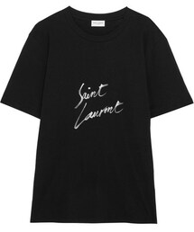 Saint Laurent | Saint Laurent - Printed Cotton-jersey T-shirt - Black(Tシャツ/カットソー)