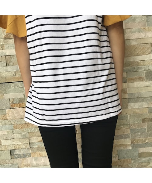 copine（コピン）の「【期間限定価格】袖カラーフレアゆったりボーダーカットソー（2color）【クリックポスト対象商品】（Tシャツ/カットソー・レディース・その他）」の13枚目の写真