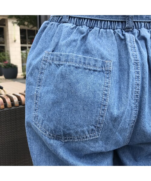 copine(コピン)の「リボンベルト付き裾ロールアップワイドデニムパンツ(3color)(デニムパンツ・レディース・その他)」の14枚目の写真