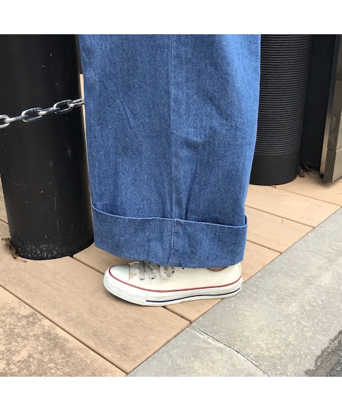 copine(コピン)の「リボンベルト付き裾ロールアップワイドデニムパンツ(3color)(デニムパンツ・レディース・その他)」の9枚目の写真