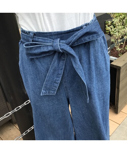 copine(コピン)の「リボンベルト付き裾ロールアップワイドデニムパンツ(3color)(デニムパンツ・レディース・その他)」の8枚目の写真