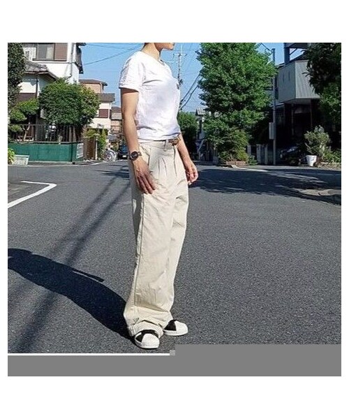 Handmade（ハンドメイド）の「麻混ストレートパンツ（その他パンツ・レディース・その他）」の2枚目の写真