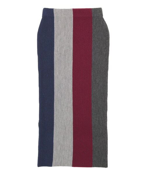 UN3D.」 ニットスカート 36 カーキ レディース 3d ニット