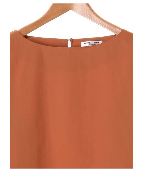 Green　Parks（グリーンパークス）の「OLIVE des OLIVE ・OLIVE 袖リボン5分袖ブラウス（トップス・ブラック/ボルドー/キャメル/カーキ・F）」の3枚目の写真