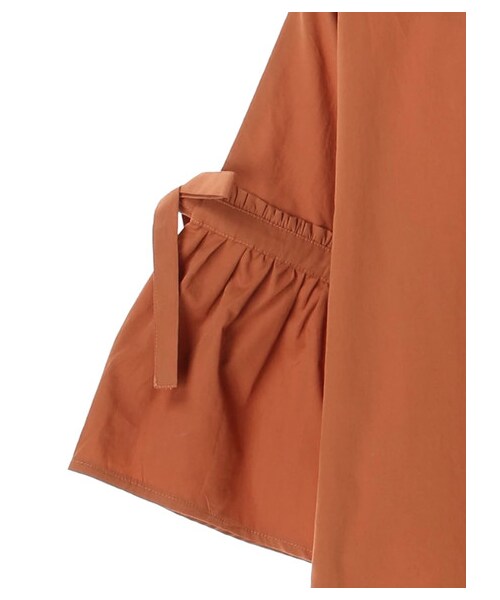 Green　Parks（グリーンパークス）の「OLIVE des OLIVE ・OLIVE 袖リボン5分袖ブラウス（トップス・ブラック/ボルドー/キャメル/カーキ・F）」の4枚目の写真