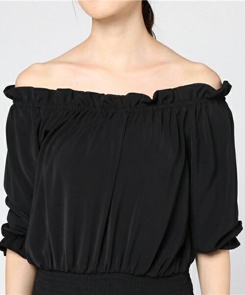 archives（アルシーヴ）の「オフショルシャーリングプルオーバー（シャツ/ブラウス・レディース・ブラック/グレー/ワイン・MEDIUM）」の7枚目の写真