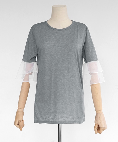 DHOLIC(ディーホリック)の「ティアードシアースリーブTシャツ(Tシャツ/カットソー・レディース・FREE)」の3枚目の写真