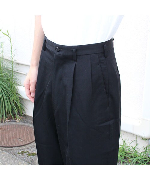 Y's（ワイズ）の「Y's for men wool tuck slacks（スラックス）」 - WEAR