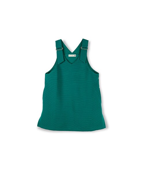 BRANSHES(ブランシェス)の「リップルジャンパースカート(ジャンパースカート・キッズ・グリーン/キャメル/ブラック・80~150)」の1枚目の写真