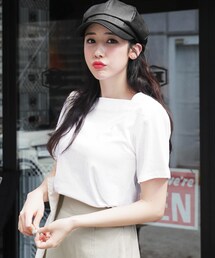 DHOLIC | ショートスリーブスクエアネックTシャツ(Tシャツ/カットソー)