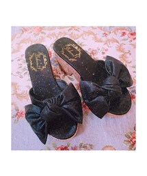 Bobon21 | SweetRibbonグリッターサンダル-全２色-(サンダル)