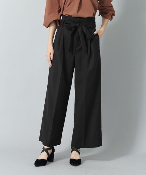 Andemiu(アンデミュウ)の「スタイルセレクトワイドパンツ(パンツ・ブラック/レッド/キャメル)」の1枚目の写真