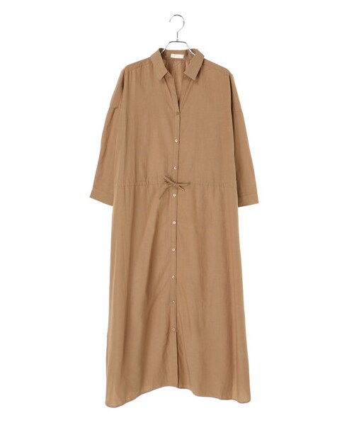 earth music&ecology（アースミュージックアンドエコロジー）の「・シャツワンピース（ワンピース/ドレス・ベージュ/マスタード/カーキ/ネイビー・F）」の7枚目の写真