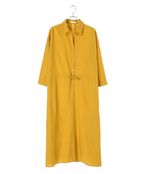 earth music&ecology（アースミュージックアンドエコロジー）の「・シャツワンピース（ワンピース/ドレス・ベージュ/マスタード/カーキ/ネイビー・F）」の8枚目の写真
