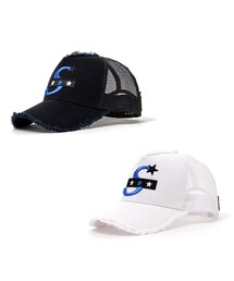 StarLean |  S×スリースター刺繍メッシュキャップ（BLUE）(キャップ)