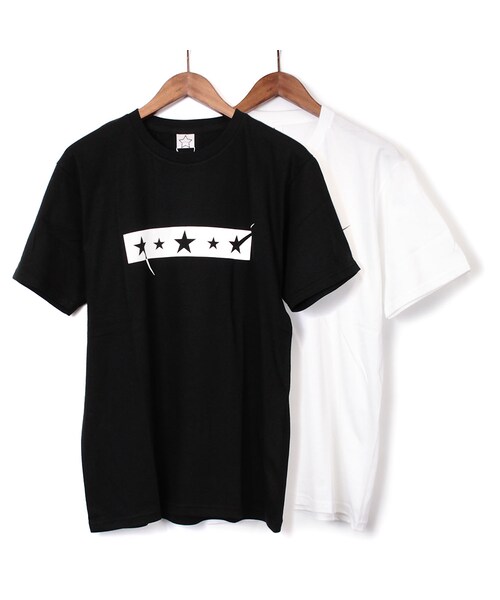 StarLean（スターリアン）の「スターリアン【公式】 FIVE STARプリントTシャツ（Tシャツ/カットソー・レディース・ブラック/ホワイト・M/S/LL/L）」の2枚目の写真