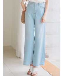 KORMARCH | ハイウエストワイドデニムパンツ(デニムパンツ)
