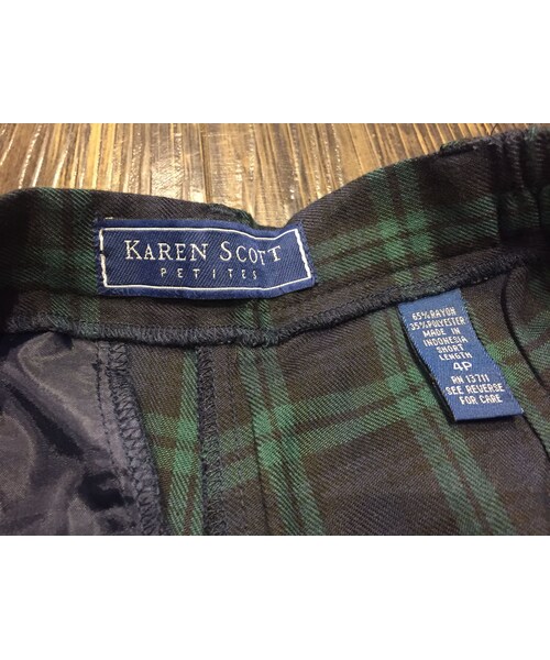 Karen Scott（カレンスコット）の「KAREN SCOTT　rayon pants　green check（その他パンツ・レディース・その他）」の8枚目の写真