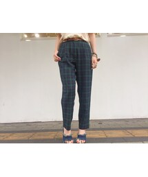 Karen Scott | KAREN SCOTT　rayon pants　green check(その他パンツ)