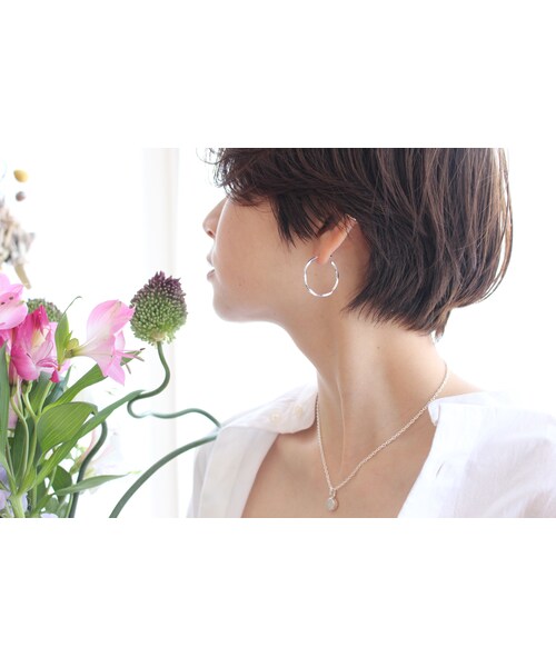 Handmade(ハンドメイド)の「twist hoop pierce(ピアス(両耳用)・レディース・その他)」の7枚目の写真