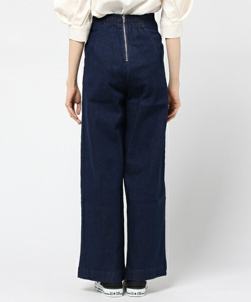 archives（アルシーヴ）の「ハイウエストデニムワイドパンツ（デニムパンツ・レディース・ネイビー/ロイヤルブルー・MEDIUM）」の5枚目の写真