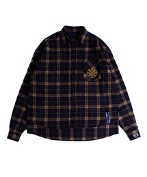ROMANTIC CROWN | Drop shoulder check shirt_Navy(その他)