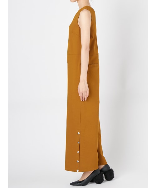 MURUA（ムルーア）の「Vネックコンビネゾン（オールインワン・サロペット・レディース・ブラック/イエロー/グリーン・F）」の8枚目の写真