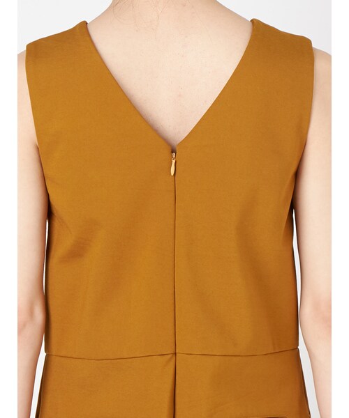 MURUA（ムルーア）の「Vネックコンビネゾン（オールインワン・サロペット・レディース・ブラック/イエロー/グリーン・F）」の12枚目の写真