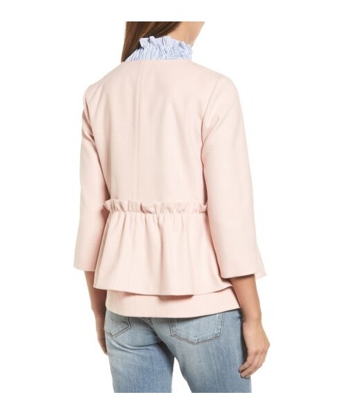 no brand（ノーブランド）の「Petite Women's Halogen Soft Ruffle Jacket（ジャケット/アウター・レディース・Grey/Pink・XX-Small P/Large/Large P/Medium/Medium P/Small/Small P/X-Large/X-Large P/X-Small/X-Small P）」の5枚目の写真