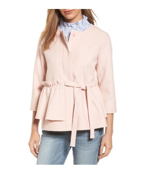 no brand（ノーブランド）の「Petite Women's Halogen Soft Ruffle Jacket（ジャケット/アウター・レディース・Grey/Pink・XX-Small P/Large/Large P/Medium/Medium P/Small/Small P/X-Large/X-Large P/X-Small/X-Small P）」の2枚目の写真